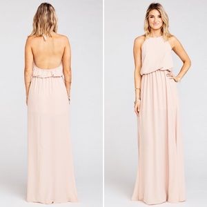 Show Me Your Mumu Blush Heather Halter Dress